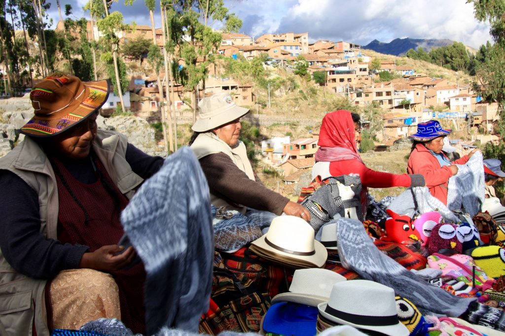 Selling handcrafted products is a popular business, especially around Cusco and Machu Picchu.